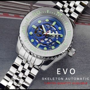 Aragon Blue Evo skeleton Automatic watch 50mm
